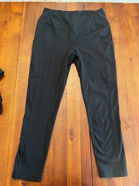 32 Degrees Black High-Waist Athletic Leggings